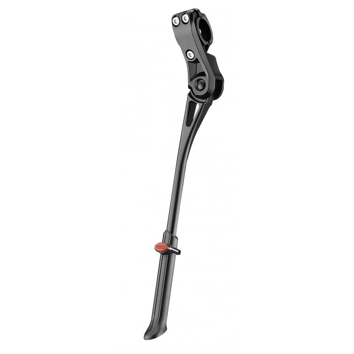 BV Rear Bike Stand for 24"-28" Bikes - Adjustable Bike Kickstand for Adult Bike with 8 Height Levels, Non-Slip Foot & Clamp Grip - Weather-Resistant Aluminum Alloy Bicycle Stand for Road, Mountain BMX