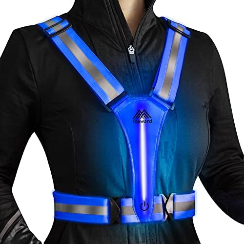 LED High-Visibility Reflective Vest for Night Cycling