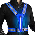 LED High-Visibility Reflective Vest for Night Cycling