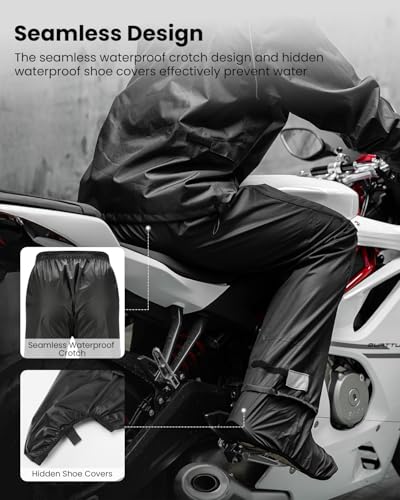 ILM Motorcycle Rain Suit 2-Piece Waterproof, Breathable Model RS03