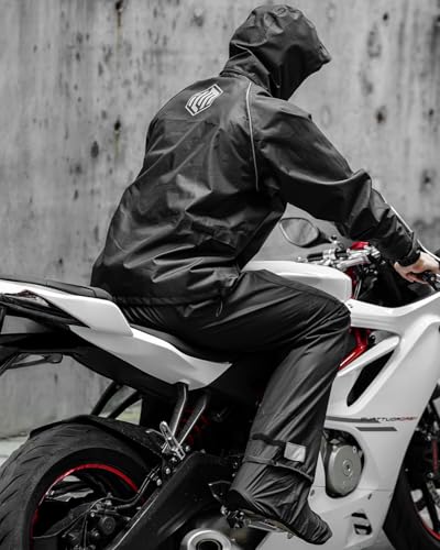 ILM Motorcycle Rain Suit 2-Piece Waterproof, Breathable Model RS03
