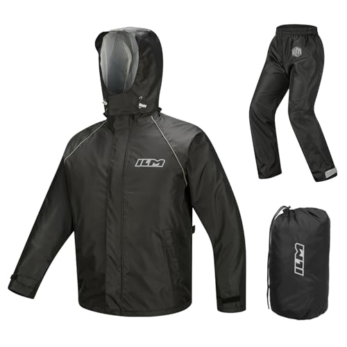 ILM Motorcycle Rain Suit 2-Piece Waterproof, Breathable Model RS03