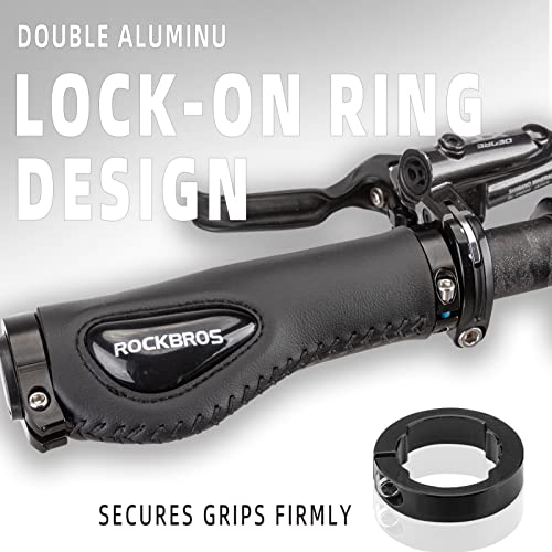ROCKBROS Bike Handlebar Grips Ergonomics Design Soft Gel Dual Lock