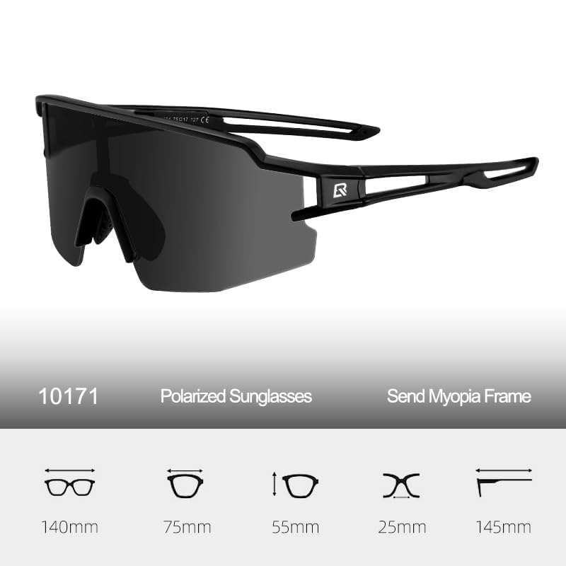 ROCKBROS Polarized Sports Sunglasses Anti-Glare HD Cycling Sun Glasses