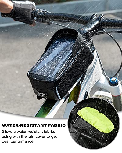 ROCKBROS Bike/Bicycle Phone Front Frame Bag, Waterproof, Tube Cycling Pouch