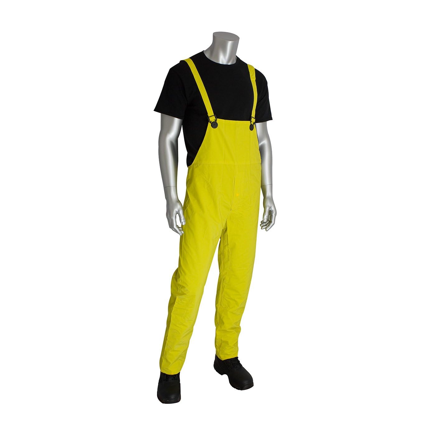 Xpose Safety 3pc Yellow Rain Suit – 48" .35mm PVC Waterproof Raincoat Jacket, Detachable Hood & Pants for Storms,Fishing,Work