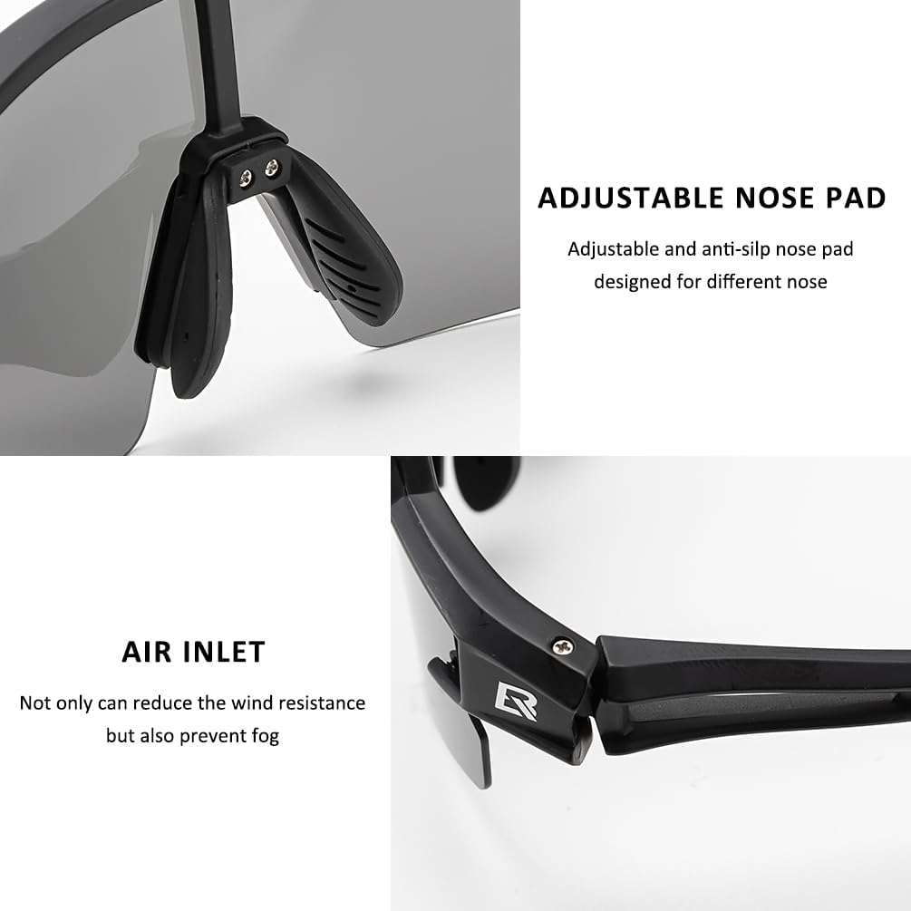 ROCKBROS Polarized Sports Sunglasses Anti-Glare HD Cycling Sun Glasses