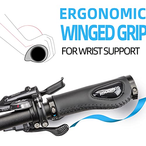 ROCKBROS Bike Handlebar Grips Ergonomics Design Soft Gel Dual Lock