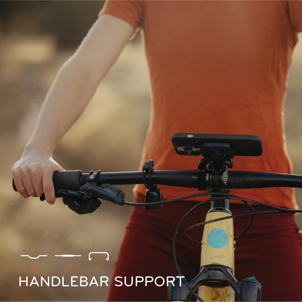 Peak Design Mobile Out Front Bike Mount, V2, Black, SlimLink Technology, Machined Aluminum Construction, Adjustable Cycling Phone Mount, Fits Most Handlebar Sizes, Bike Phone Holder