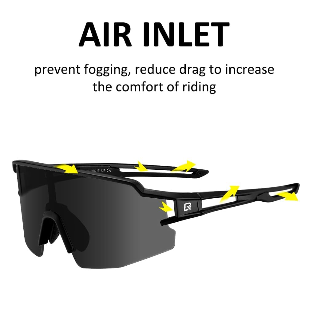 ROCKBROS Polarized Sports Sunglasses Anti-Glare HD Cycling Sun Glasses