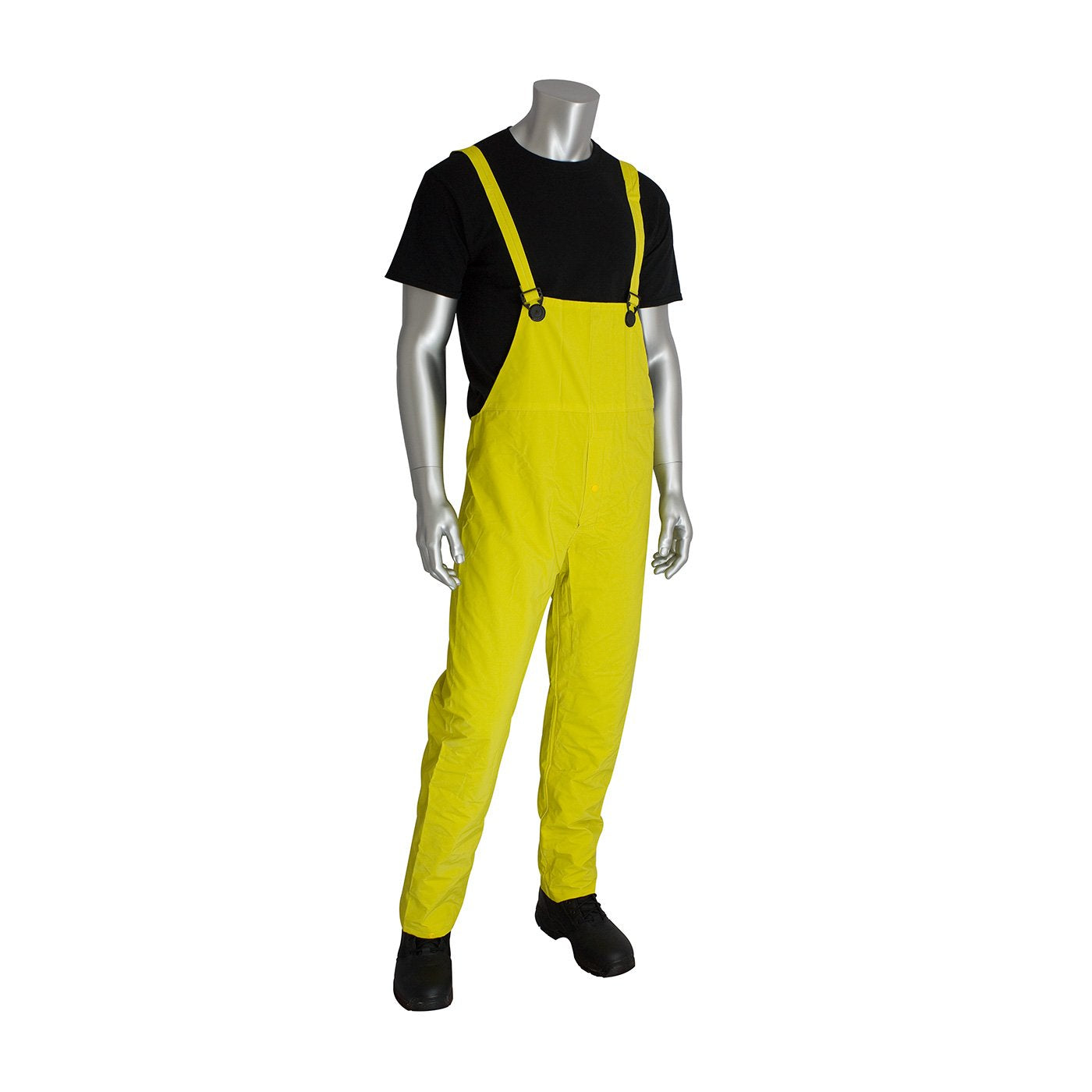 Xpose Safety 3pc Yellow Rain Suit – 48" .35mm PVC Waterproof Raincoat Jacket, Detachable Hood & Pants for Storms,Fishing,Work