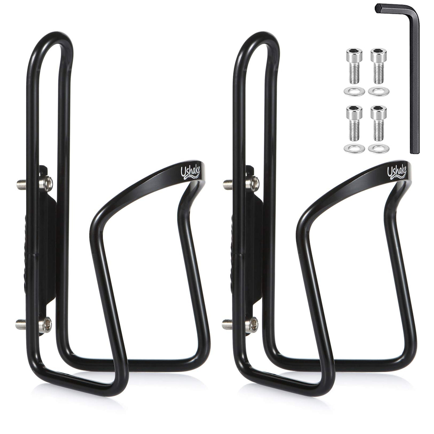 USHAKE Lightweight Aluminum Bike Bottle Cages, 2-Pack