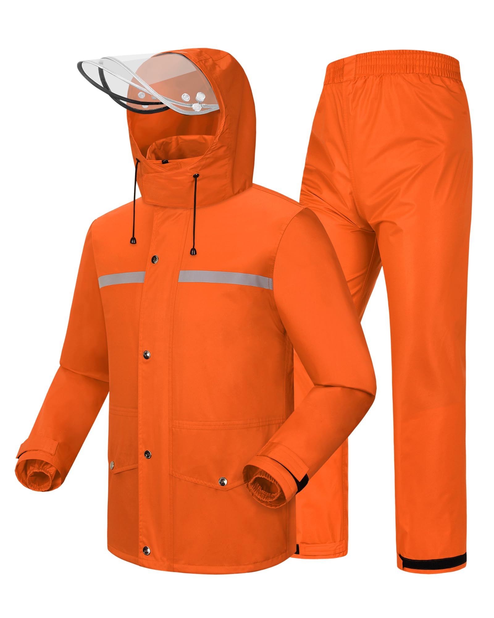 iCreek Rain Suit Waterproof Hi Vis Raincoat Reflective Rain Gear Unisex