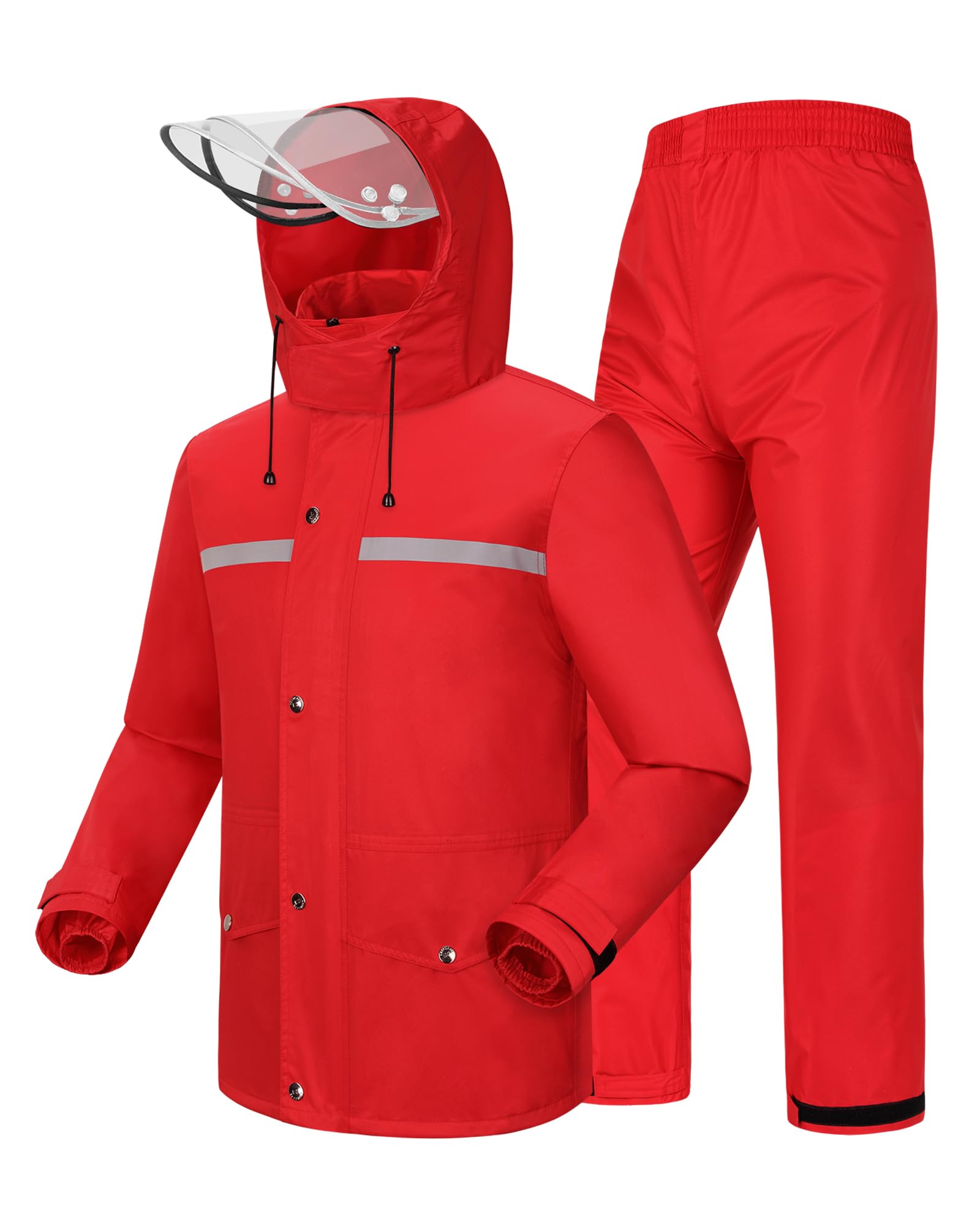 iCreek Rain Suit Waterproof Hi Vis Raincoat Reflective Rain Gear Unisex