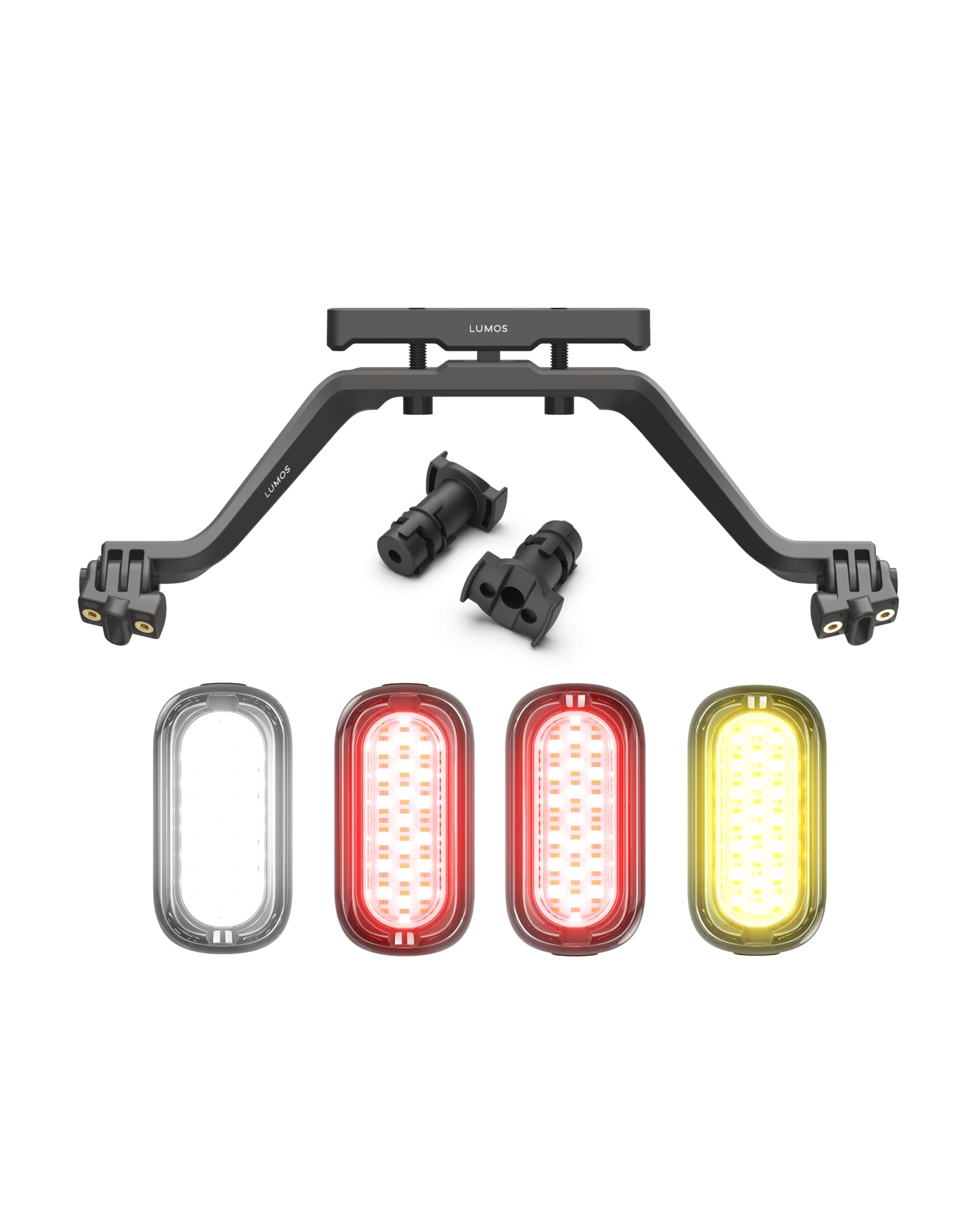 Lumos Basic Bike Light Kit(Firefly Mini - 4 Pack) & Turn Signal Mount & Handlebar-End Mounts