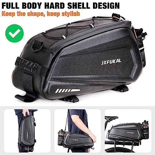 JXFUKAL Bike Bags for Bicycle Rear Rack - 9.5L/17L/40L Hard Shell Ebike Bag