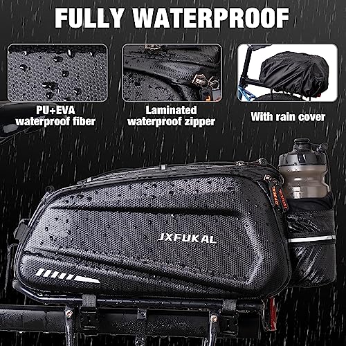 JXFUKAL Bike Bags for Bicycle Rear Rack - 9.5L/17L/40L Hard Shell Ebike Bag