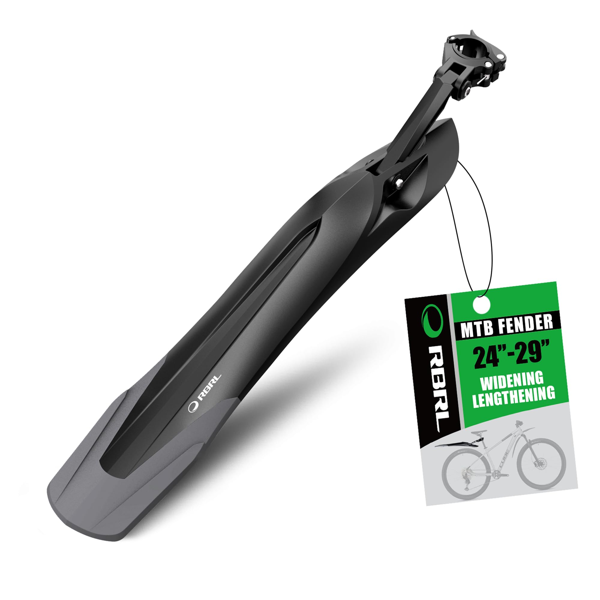 RBRL Bike Fender Adjustable Bicycle Mudguard, Quick Release Universal 24-29 inch Bicycle Fenders, Bike fenders for Ebike/Mountain Bike, Against Splashing Water and Dirt