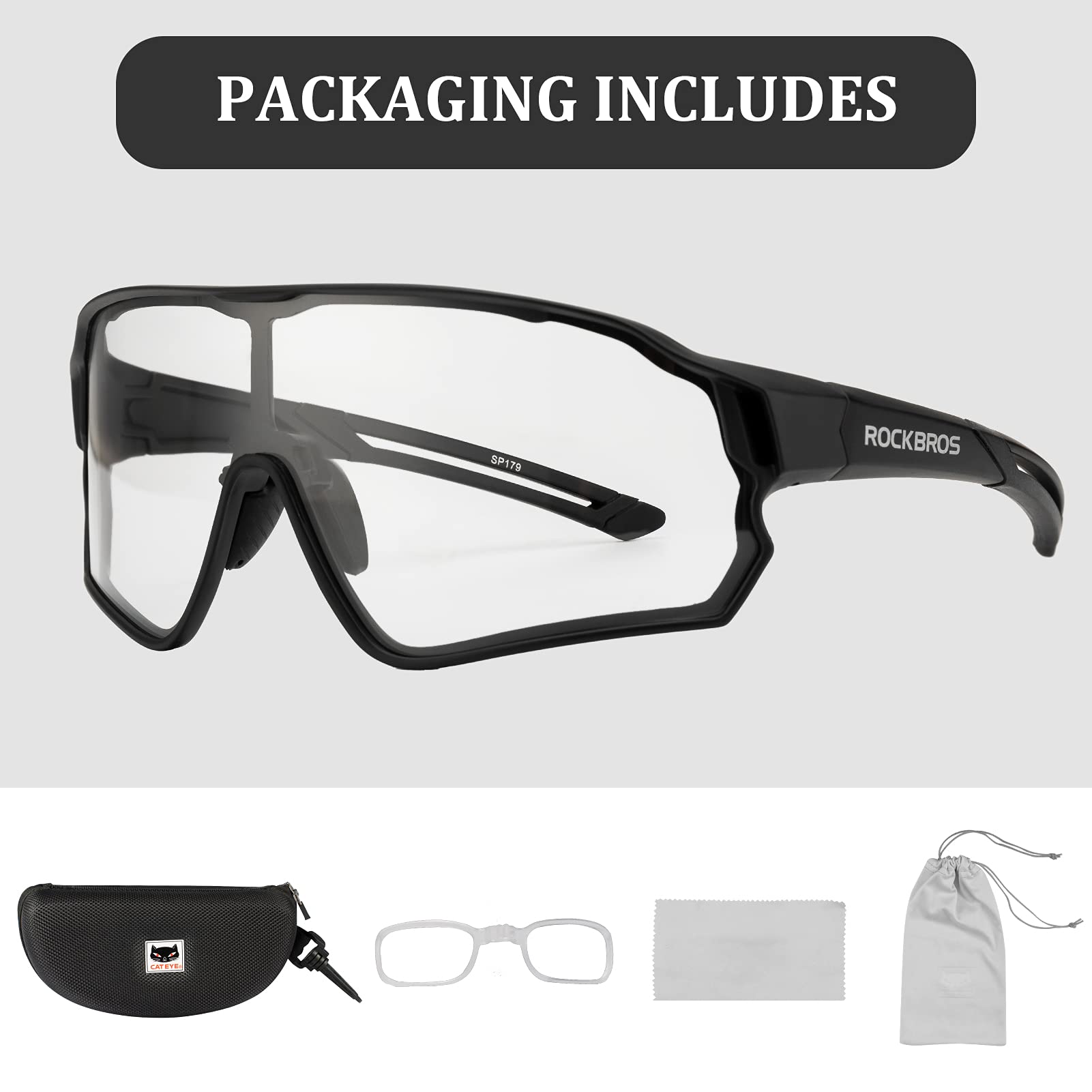 ROCKBROS Photochromic Cycling Sunglasses for Men