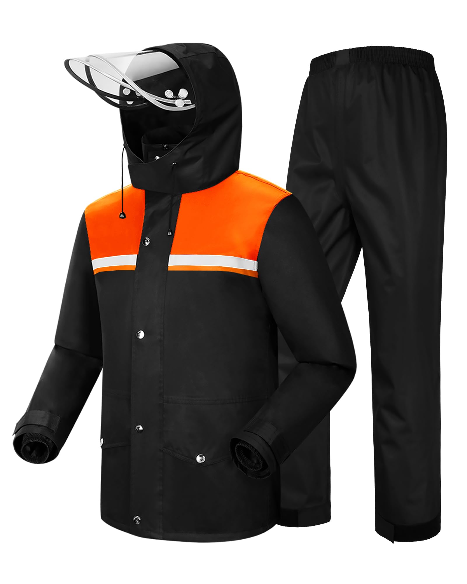 iCreek Rain Suit Waterproof Hi Vis Raincoat Reflective Rain Gear Unisex
