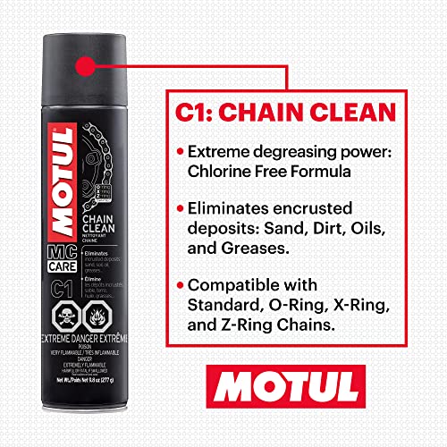Motul C1 & C2 Motorcycle Chain Cleaner and Lube Kit