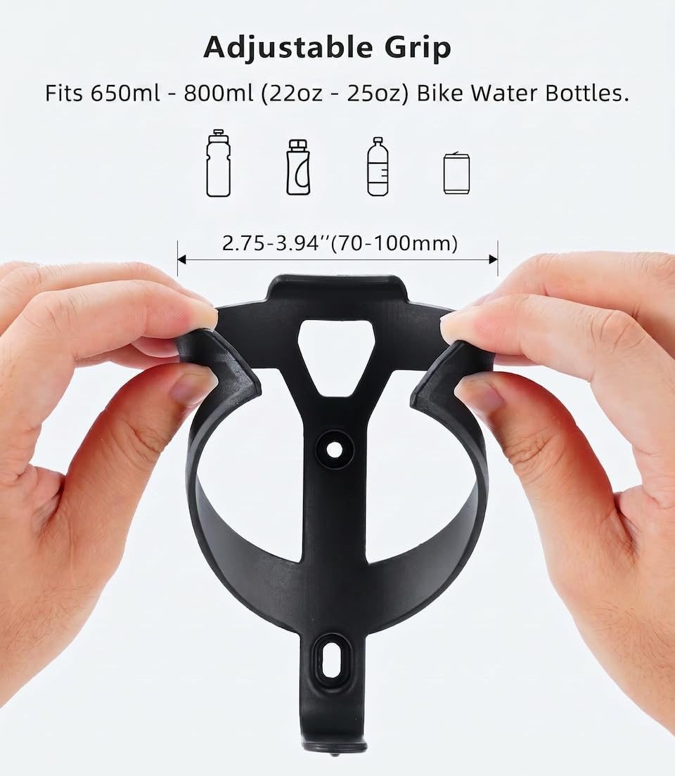 Bike Water Bottle Holder Nylon Ultralight & Sturdy Bike Cup for 22-25 fl oz Bottles Bike Accessories