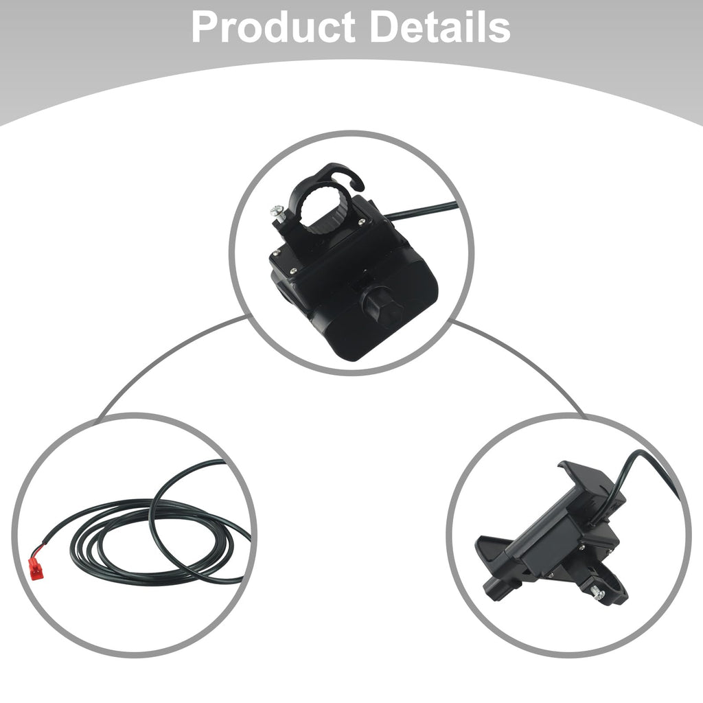 Jurtmy 100 Pack Electric Bicycle Phone Mount with USB for Charger, 48V Handlebar Cell Phone Holder for Ebike Motorcycle for ATV Scooter, Adjustable Clamp GPS Stand with 2A Charging Port