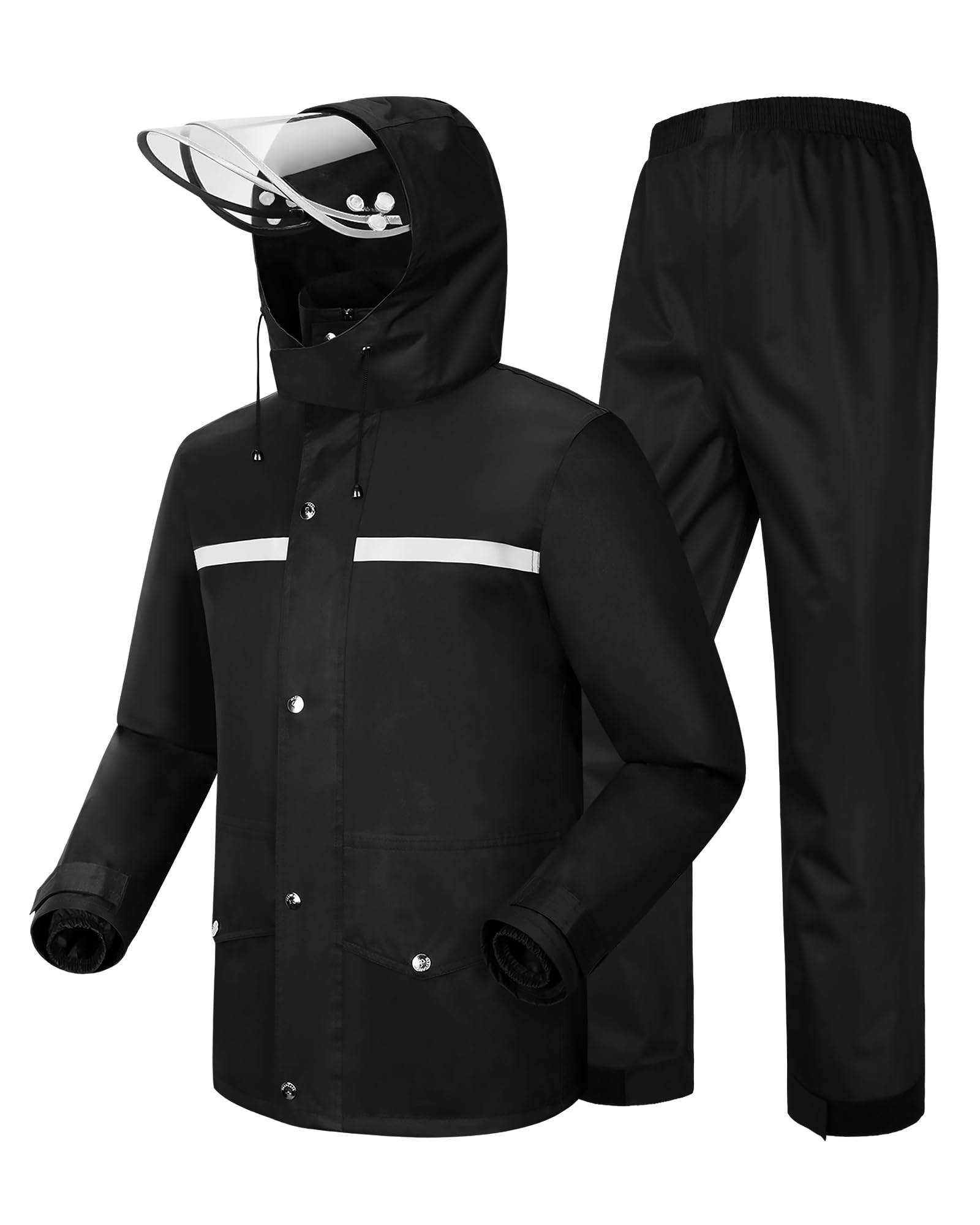 iCreek Rain Suit Waterproof Hi Vis Raincoat Reflective Rain Gear Unisex