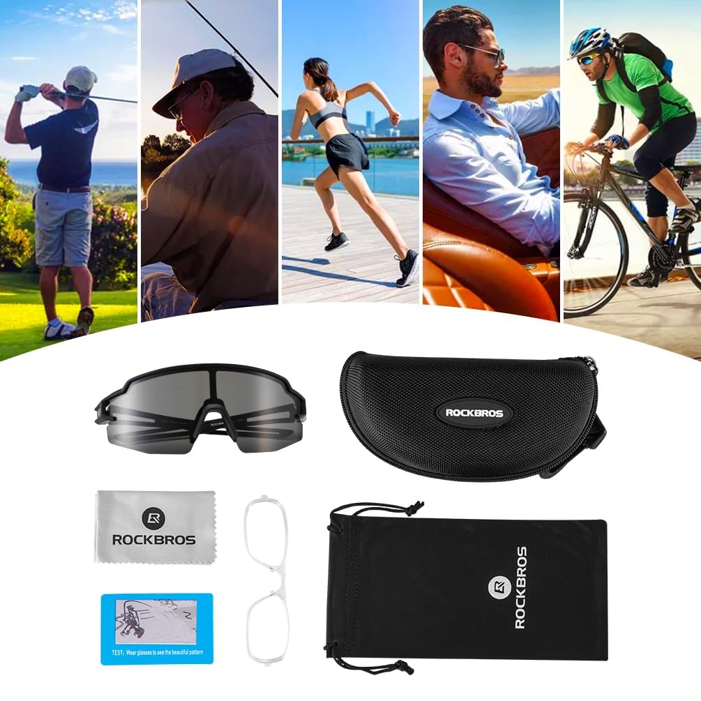 ROCKBROS Polarized Sports Sunglasses Anti-Glare HD Cycling Sun Glasses