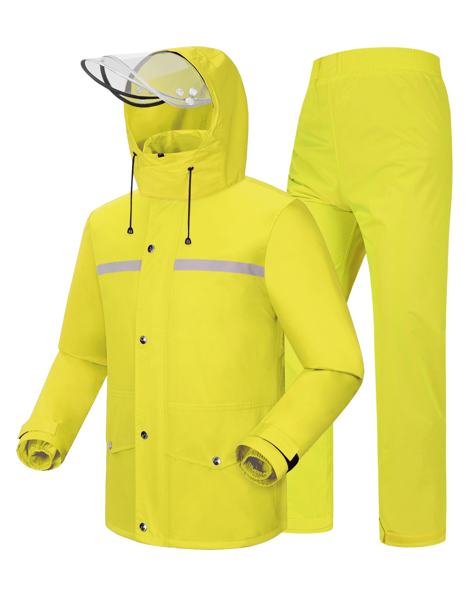 iCreek Rain Suit Waterproof Hi Vis Raincoat Reflective Rain Gear Unisex