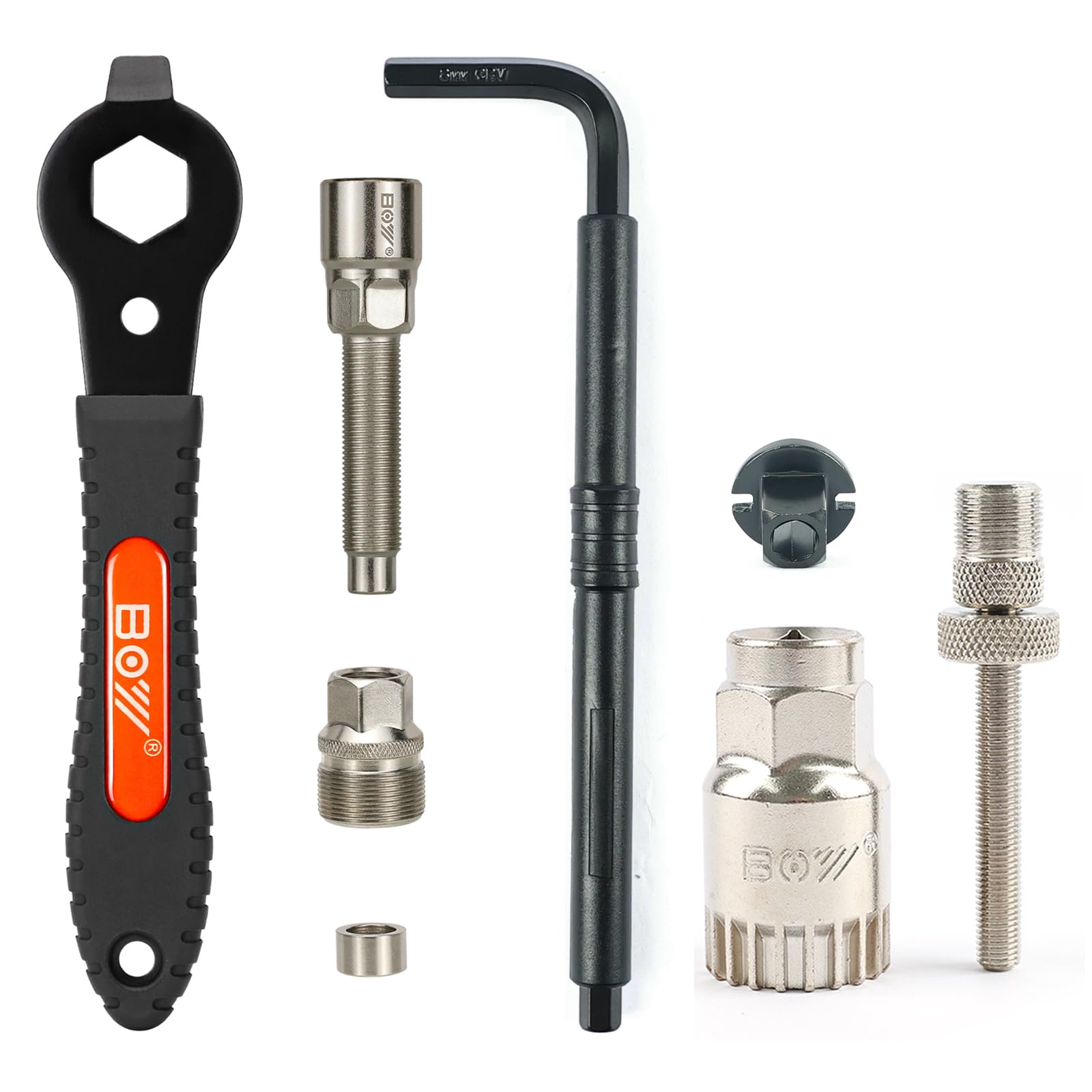 SONZUIA Bike Crank Arm Puller Removal Tools and Bottom Bracket Removal Tool, for Bicycle Square Taper Crank and Spline Crank Arm and for Shimano/ISIS Bottom Bracket