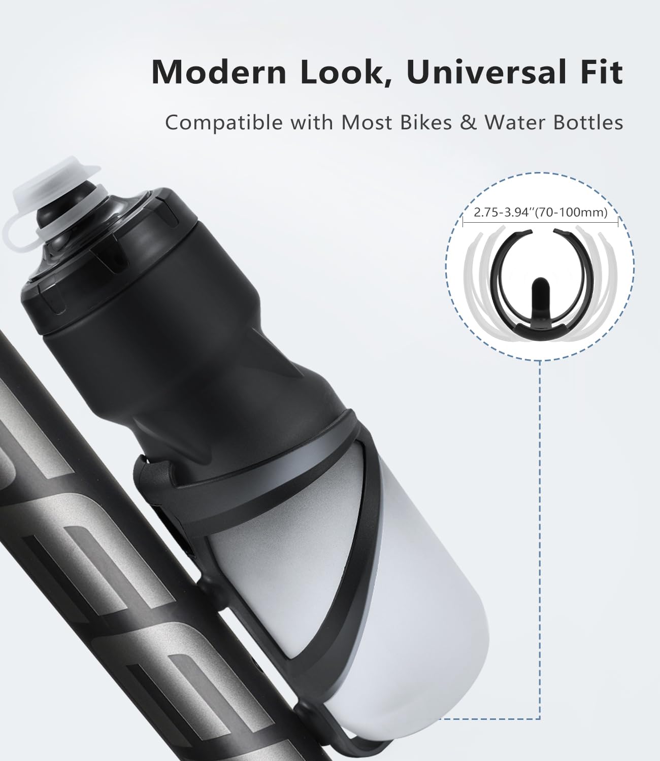 Bike Water Bottle Holder Nylon Ultralight & Sturdy Bike Cup for 22-25 fl oz Bottles Bike Accessories