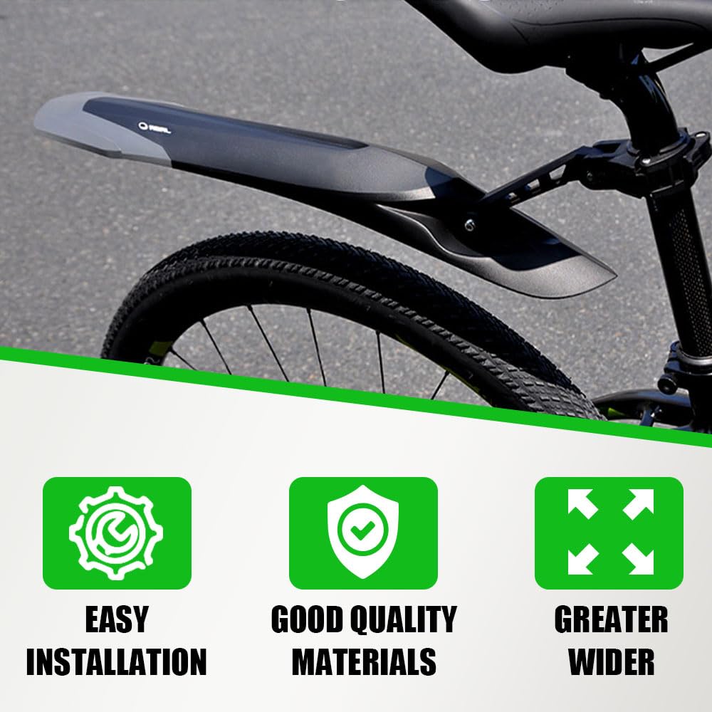 RBRL Bike Fender Adjustable Bicycle Mudguard, Quick Release Universal 24-29 inch Bicycle Fenders, Bike fenders for Ebike/Mountain Bike, Against Splashing Water and Dirt
