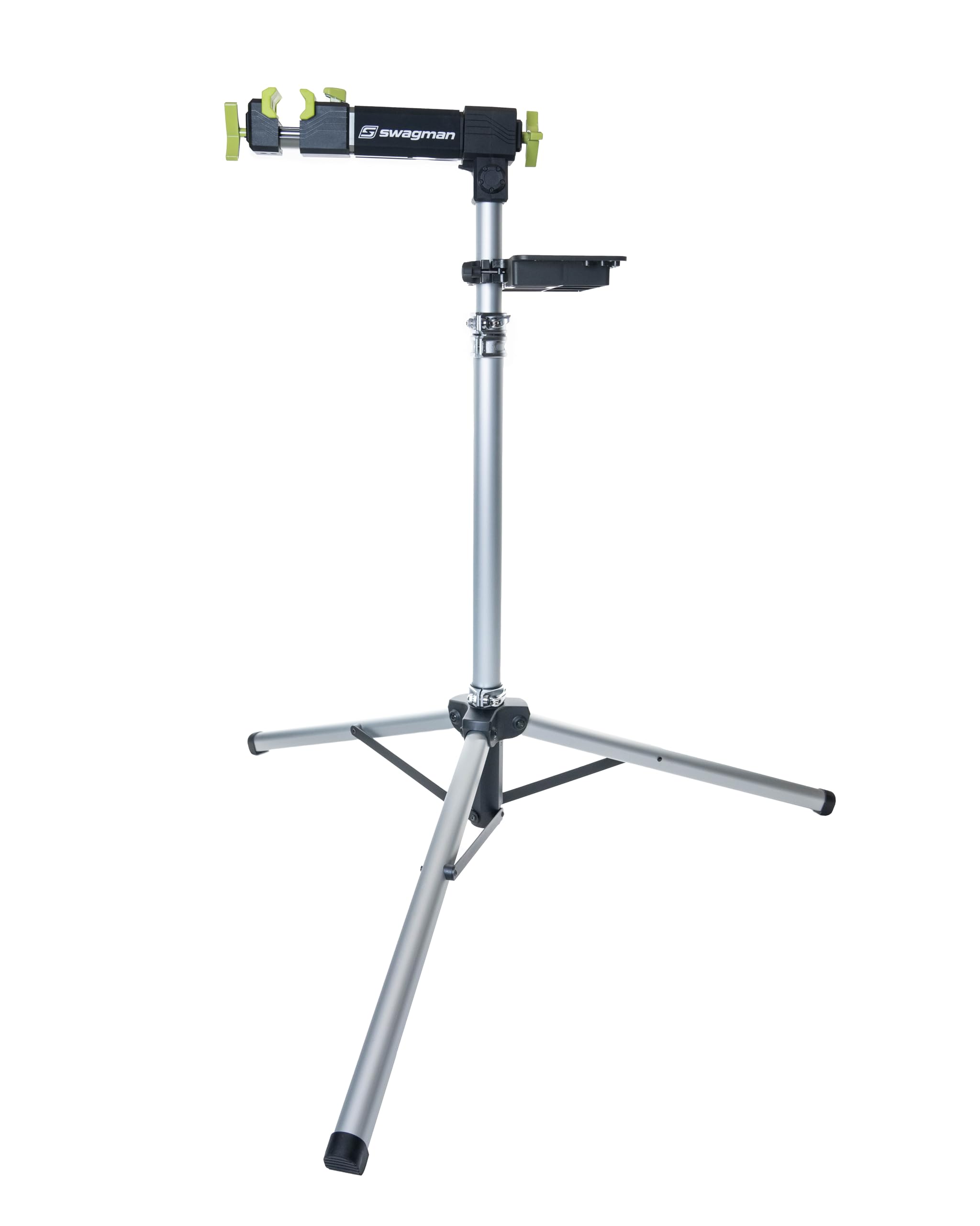 Swagman SpinDocktor Bike Repair Stand – Lightweight Aluminum Maintenance Work Stand with Quick Release Pivoting Clamp Head