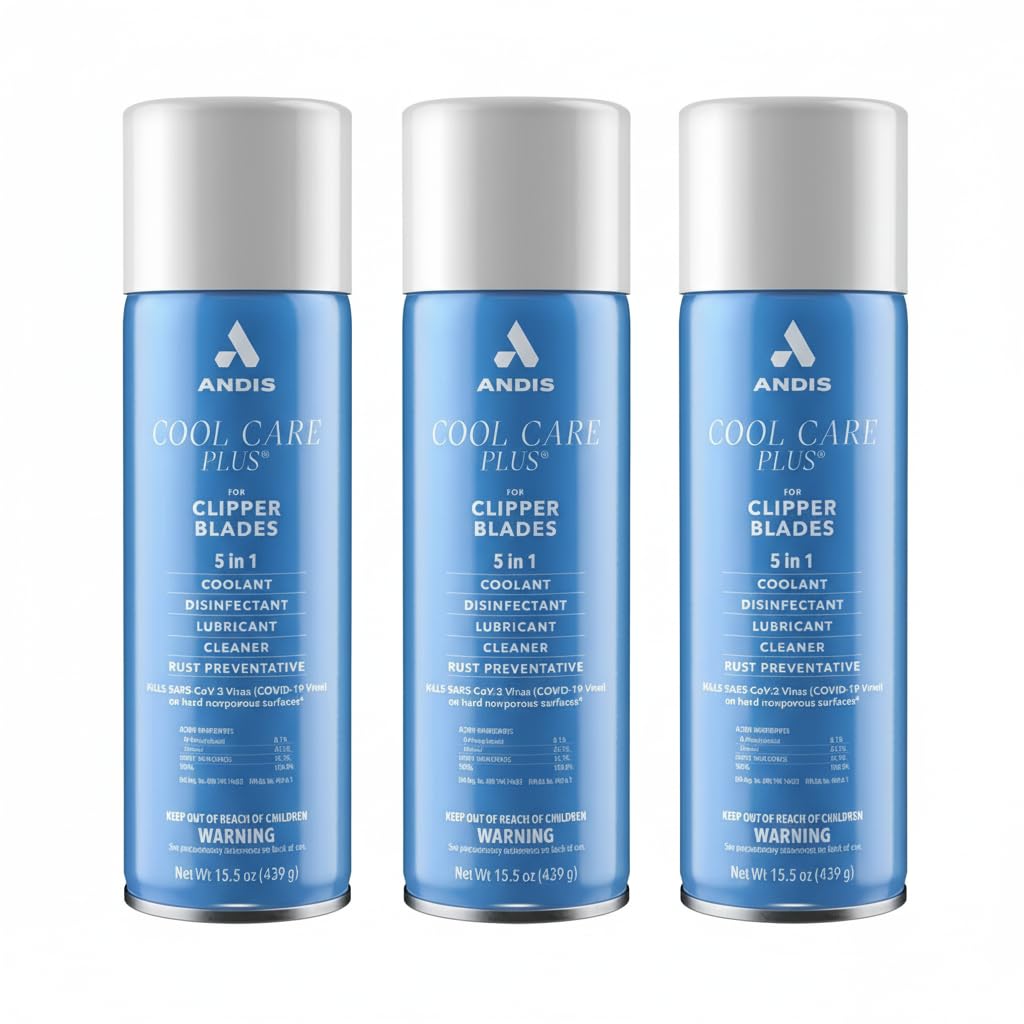 ANDIS Cool Care Plus Clipper Lubricating Spray 5-In-1 3 x CL-12750