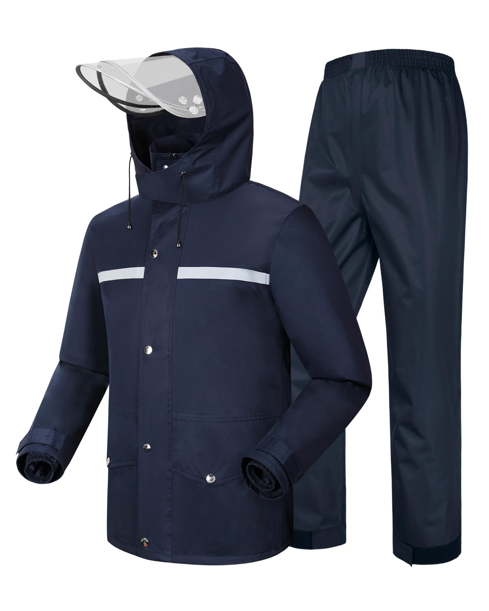 iCreek Rain Suit Waterproof Hi Vis Raincoat Reflective Rain Gear Unisex