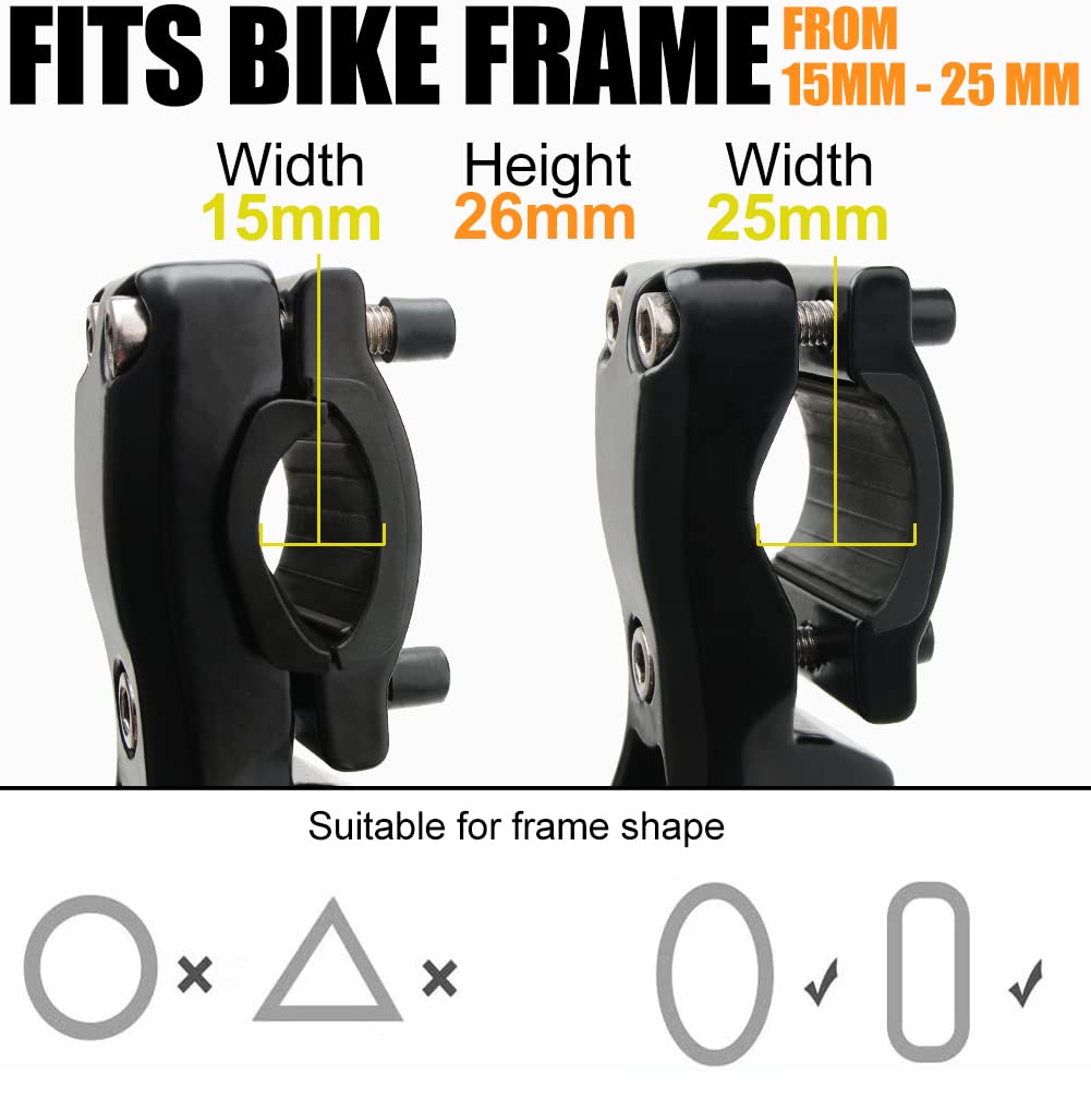 TOPCABIN Aluminium Alloy Adjustable Bike Kickstand, Fits 22"-28" Mountain Road Bike/BMX/MTB, Black, 12.2'-14.2' (310-360mm), Includes Wrench & Rubber Mat
