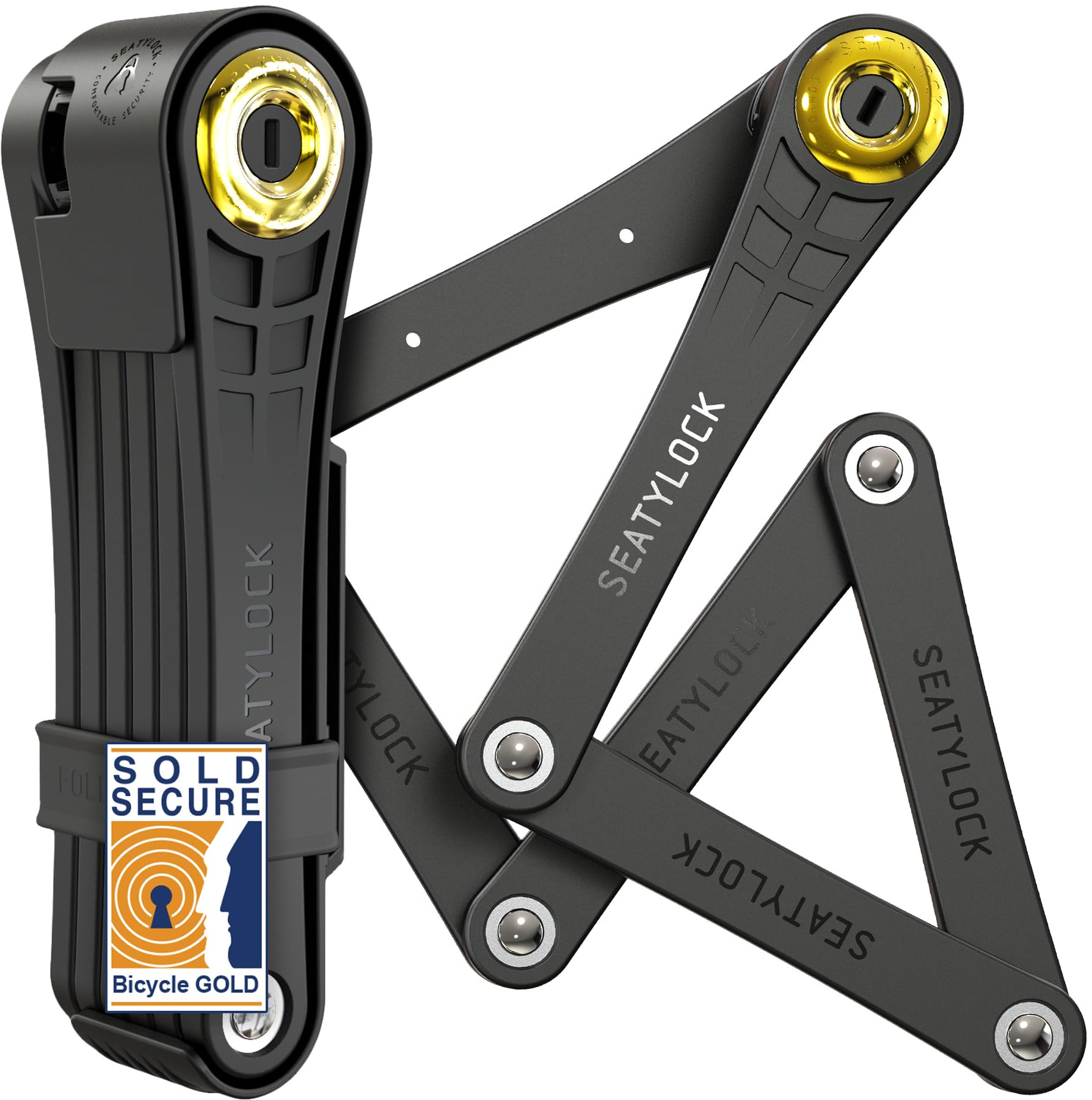 Seatylock Folding Bike Lock, High Security Sold Secure Gold Certified