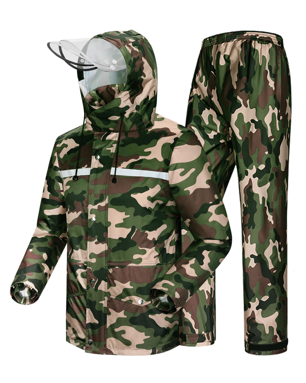 iCreek Rain Suit Waterproof Hi Vis Raincoat Reflective Rain Gear Unisex