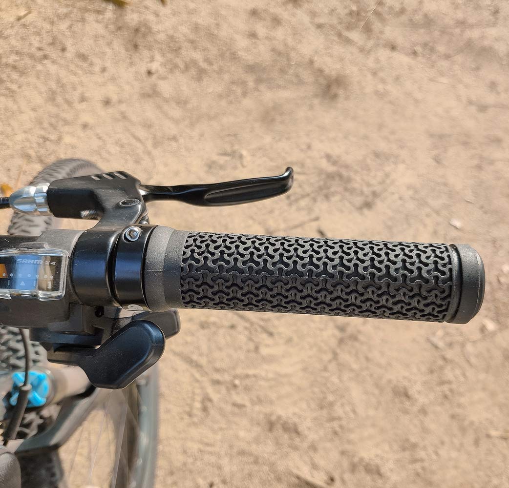 GPMTER Bike Handlebar Grips, Single Lock on Bicycle Handle Bar, for BMX, Mountain, MTB, Beach Cruiser, Scooter, Folding Bike, Soft Non-Slip-Rubber Hand Grip Comfortable Ergonomic