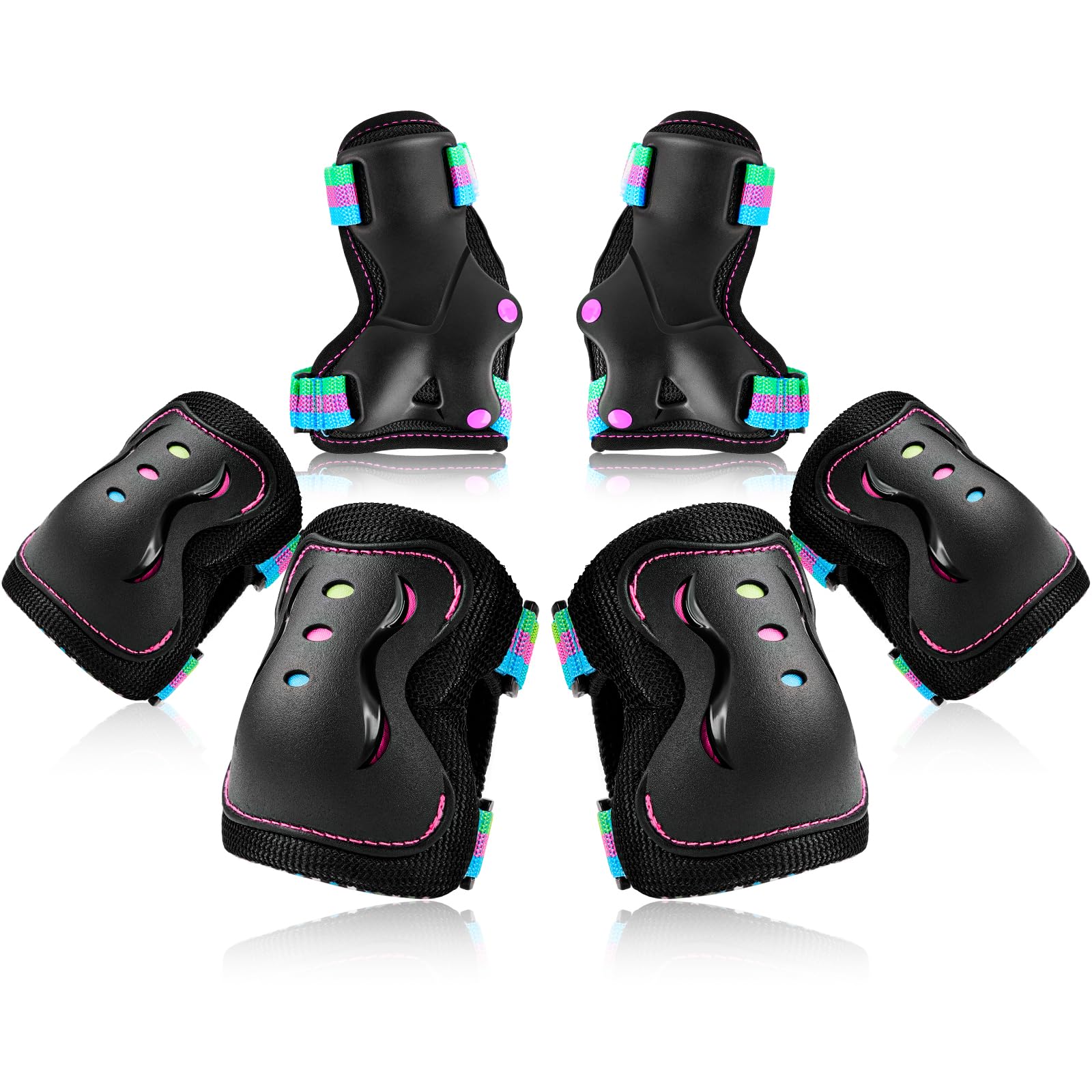BOSONER Kids/Youth Knee Pad Elbow Pads Guards Protective Gear Set for Roller Skates Cycling BMX Bike Skateboard Inline Skatings Scooter Riding Sports