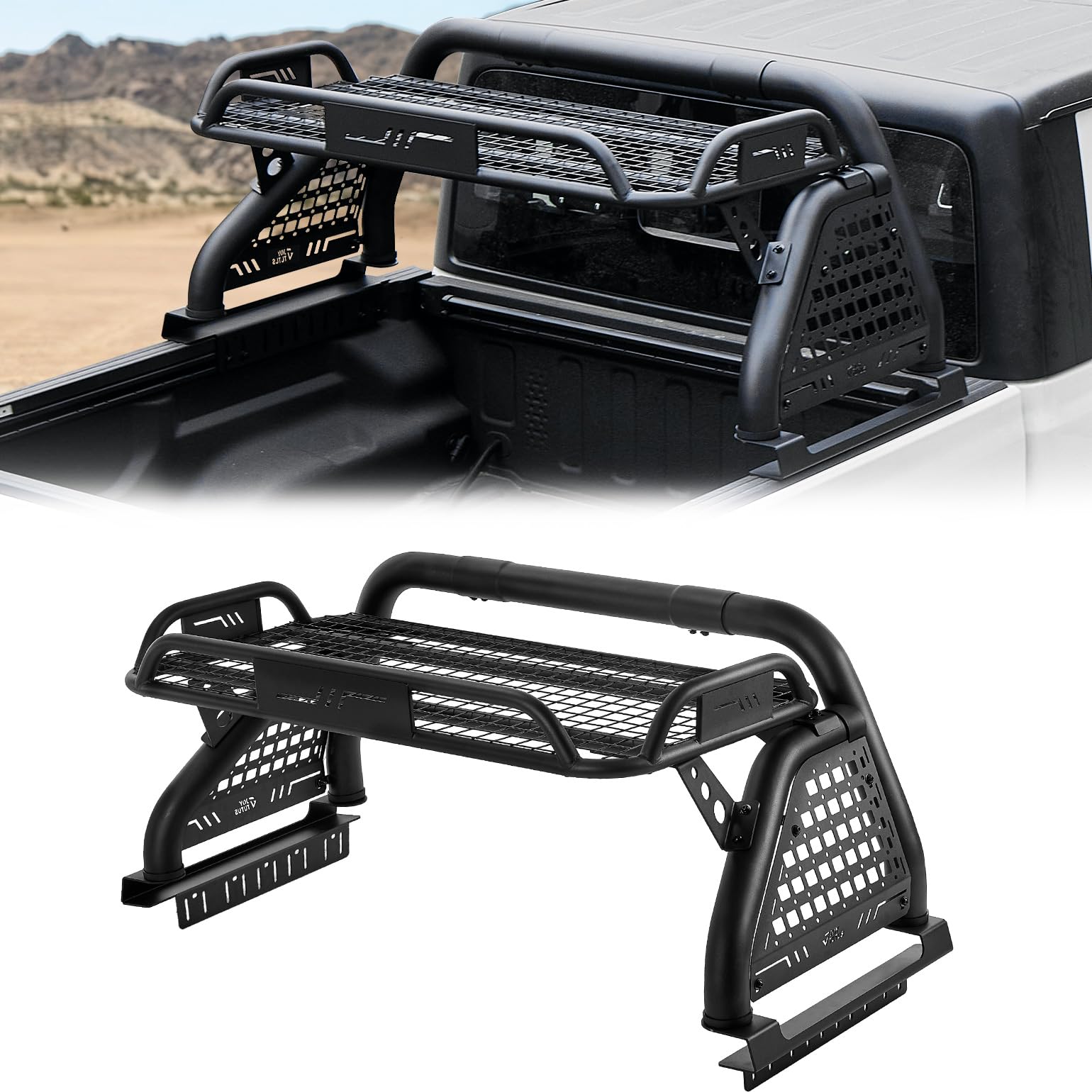 JOYTUTUS Roll Bar with Cargo Basket or Storage Lock Boxes