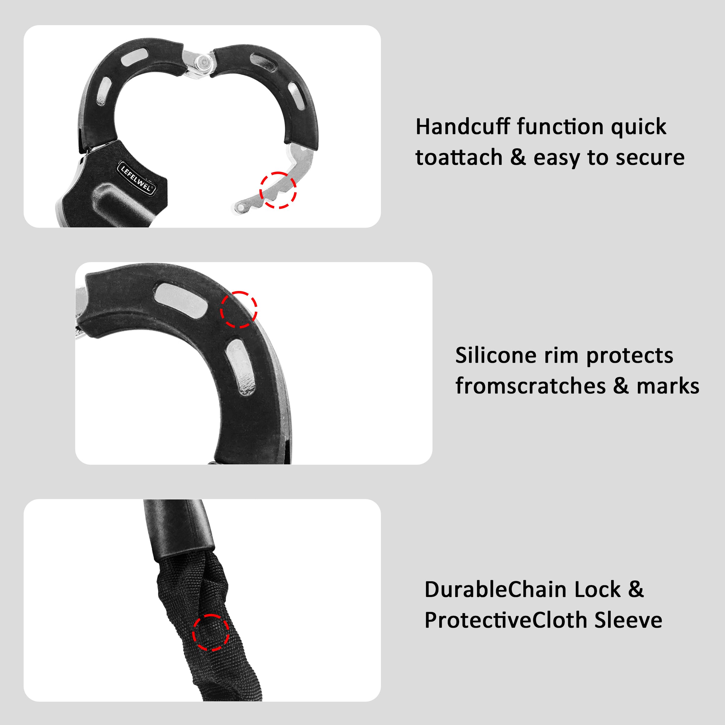 Scooter Lock,Bike Chain Lock,Electric Scooter Locks Anti Theft for Electric Scooter Segway,Ninebot,Xiaomi, Razor and Bicycle Lock Cable Accessories