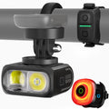 Magicshine HORI1300S & SEEMEE 150 MAG Bike Lights Front and Back, FTR LightSync One-Touch Control, 1300LM Front & 150LM Magnetic Rear Light, USB-C Rechargeable IPX6 Waterproof for Night Riding