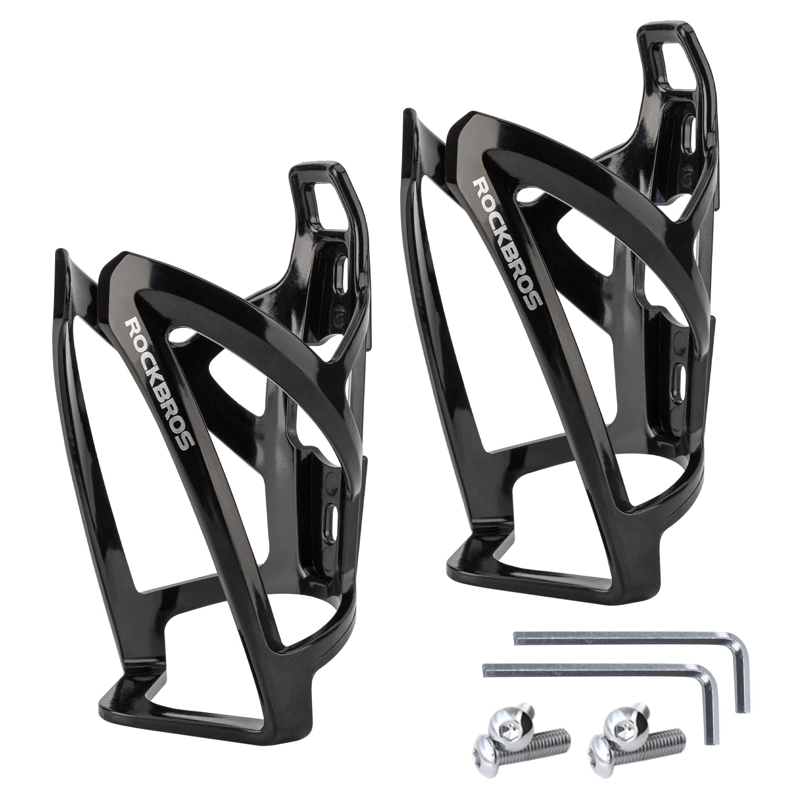 ROCKBROS Bike Water Bottle Holder Ultra-Light Durable Bicycle Bottle Cages with Screws Tool, Universal Bike Cup Holder Rack for Road MTB Bikes…