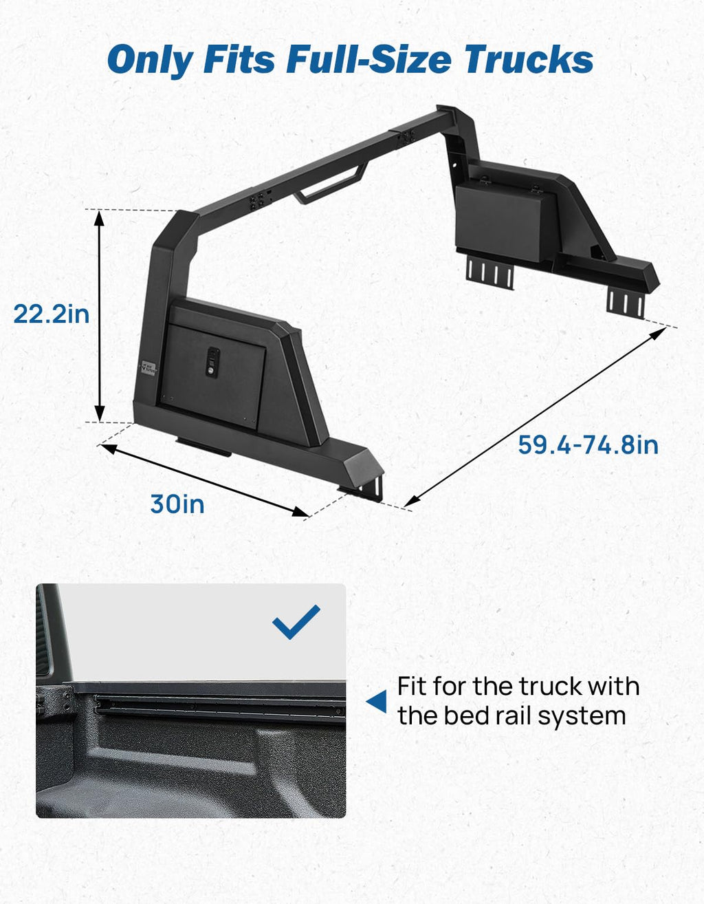 JOYTUTUS Roll Bar with Cargo Basket or Storage Lock Boxes