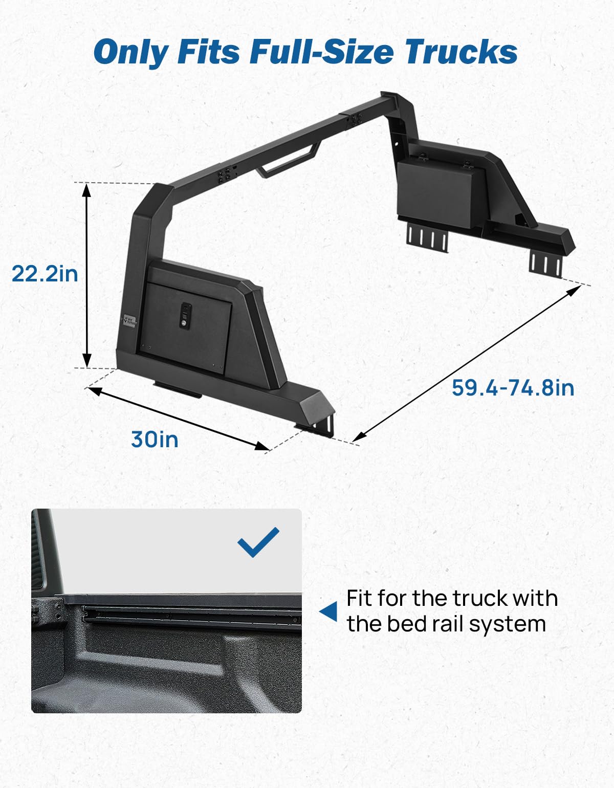 JOYTUTUS Roll Bar with Cargo Basket or Storage Lock Boxes