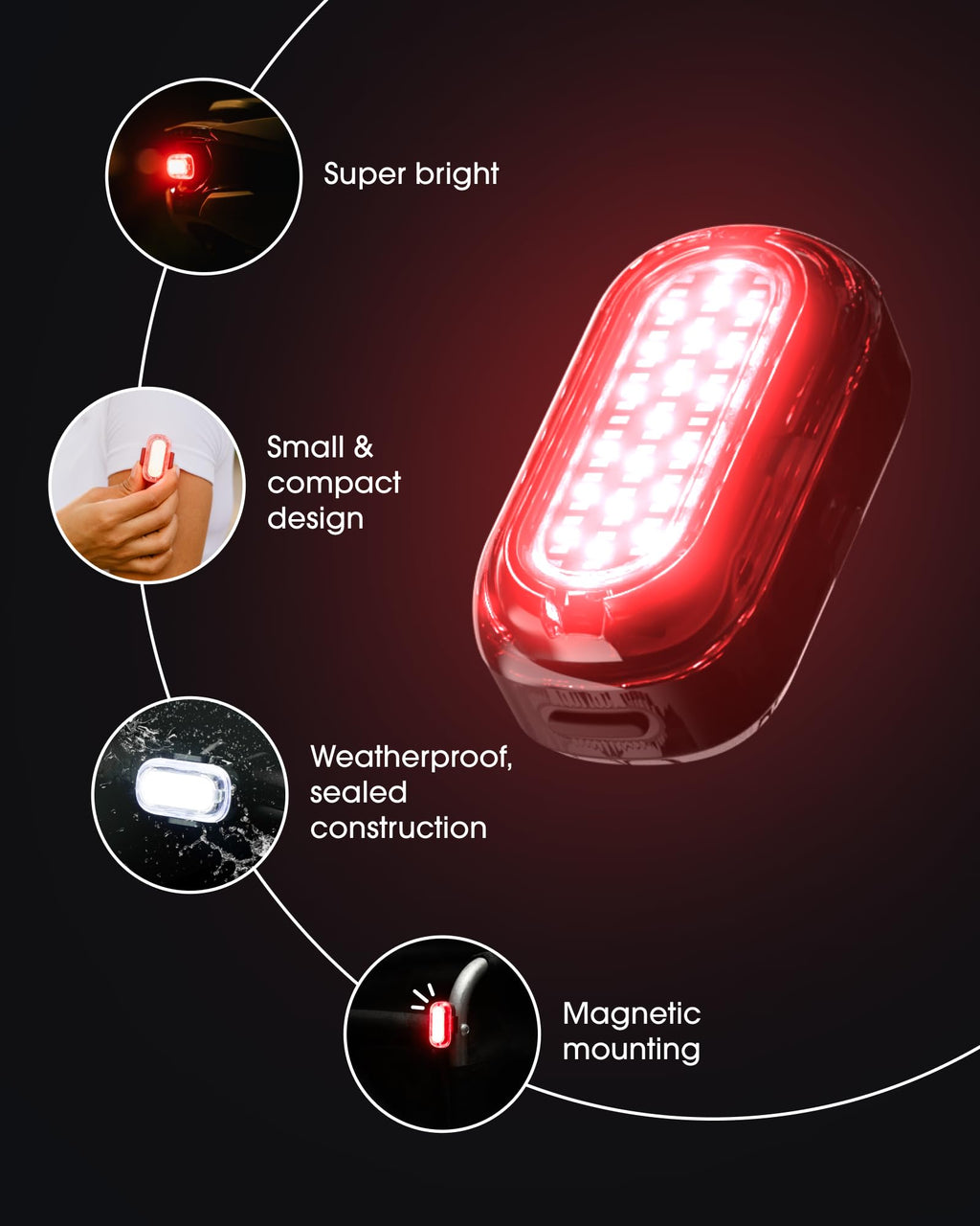 Lumos Firefly Mini 4-Pack Bike Light & Turn Signal Kit