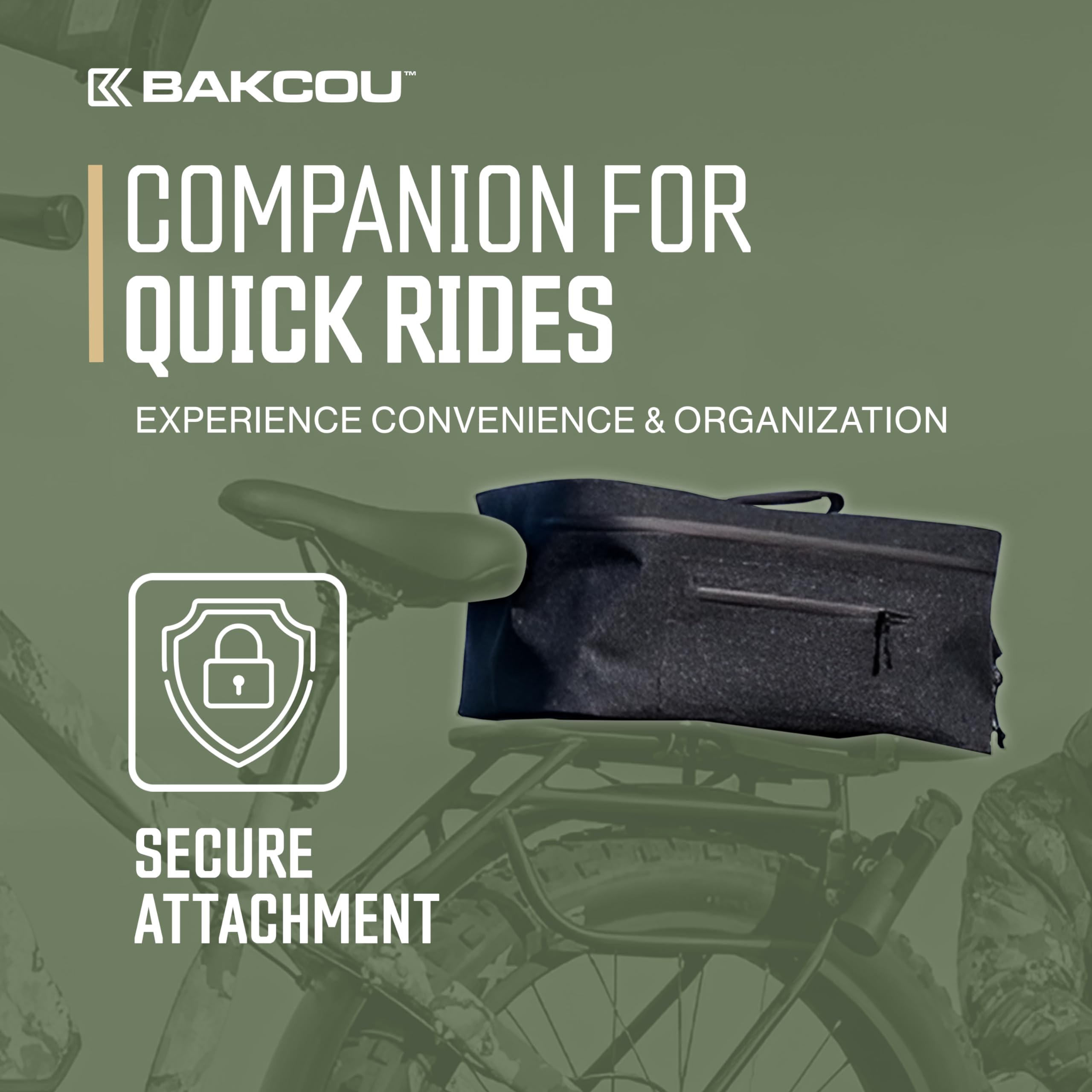 Bakcou - Pannier Bicycle Carrier Bag - Black