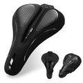 YOUNGDO Bike Seat Cushion with Waterproof Cover, Gel Bicycle Seats Pad for Narrow Saddle, Shock Absorbing, Fit for Peloton, BMX, MTB & Road